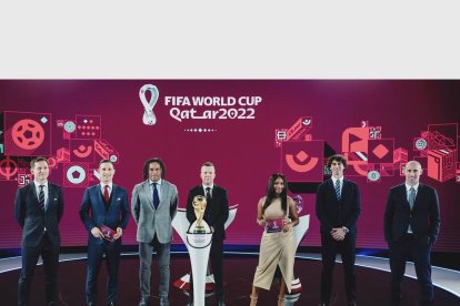Samantha Johnson fue la presentadora del sorteo del Mundial 2022.