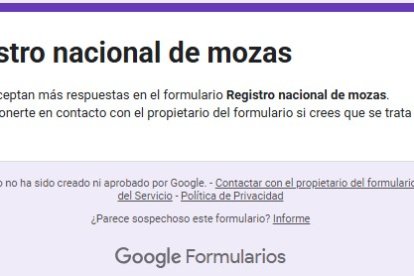 Distintos archivos como el ‘Registro Nacional de Mozas’ son eliminados en cuestión de horas.