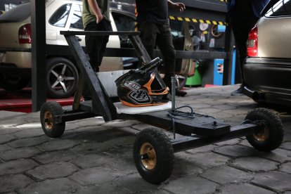 El diseño de los carros de madera es según la creatividad de su propietario.