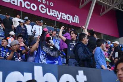 Los hinchas de Independiente del Valle celebran el segundo título de la LigaPro