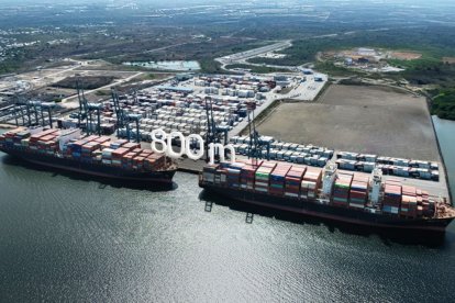 La infraestructura del puerto se expande hasta los 800 metros para recibir más y mayores buques.