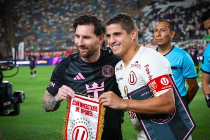 Lionel Messi en el amistoso que Inter Miami disputó ante Universitario en enero de 2025.
