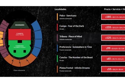 Las entradas para Iron Maiden saldrán a la venta en Buen Plan desde el 16 de diciembre.