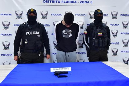 Sujeto aprehendido en Guayaquil.