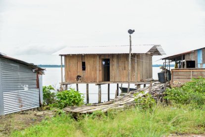 Vista de la camaronera El Conchal, en Chamanga, Esmeraldas, donde una familia fue secuestrada la madrugada del 8 de octubre por presuntos integrantes de “Los Gatos Secos”.