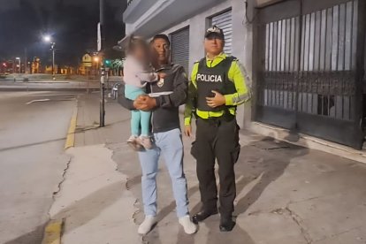 La niña rescatada quedó bajo supervisión de la Policía Nacional