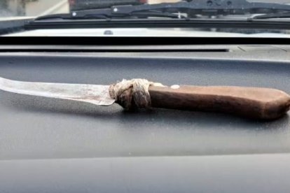 El arma usada para el intento de femicidio.