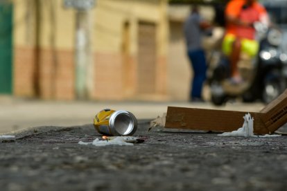 En el lugar de los hechos quedaron rastros del crimen.