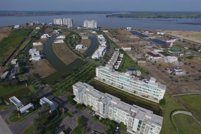 Esta es una vista panorámica de la isla Mocolí.