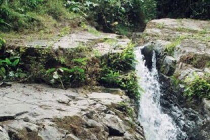 Una de las cascadas de la zona