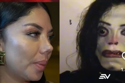 Imagen que le molestó a Verónica Saltos y que colocaron en el programa.