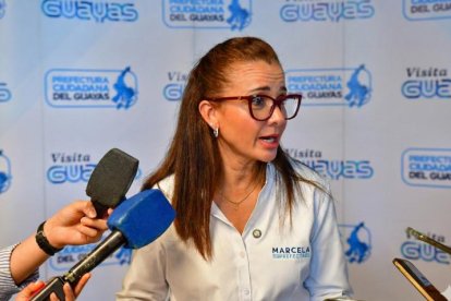 Marcela Aguiñaga, en declaraciones a medios.