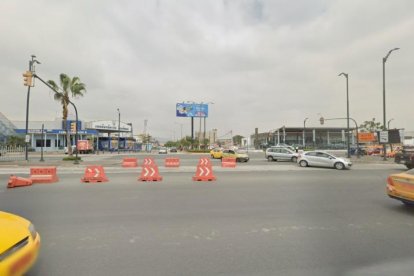 Tramo intervenido en av. de las Américas.