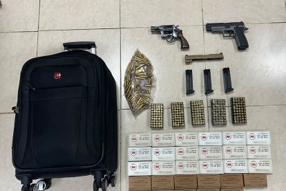 Los objetos que fueron decomisados por la Policía.