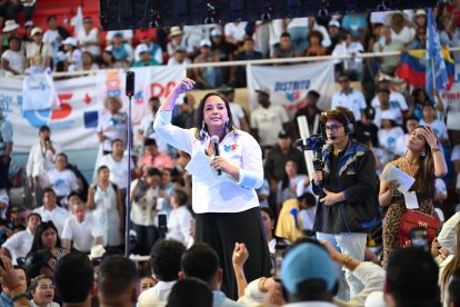 Gabriela Rivadeneira, este 18 de enero de 2026 en Manta.