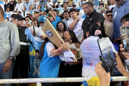 Gabriela Rivadeneira, este 18 de enero de 2026 en Manta.