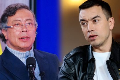 Gustavo Petro, presidente de Colombia, y Daniel Noboa, mandatario de Ecuador, envueltos en una nueva polémica.