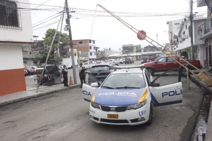 Escena del crimen en el sector de Sauces 6, al norte de Guayaquil.