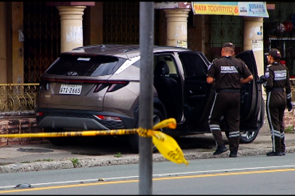 Diego Noboa se encontraba a bordo de este vehículo cuando fue atacado.