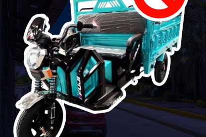 Motocarga eléctrica retenida durante un operativo de control.