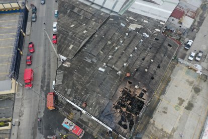 Parte del techo quedó afectado.