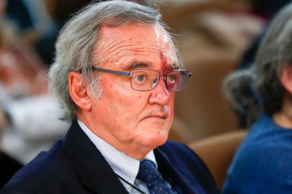 El investigador Mariano Barbacid durante la presentación de los resultados del estudio sobre cáncer de páncreas en el CNIO.