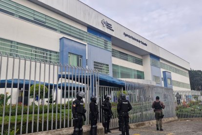 Operativo en la ANT, en Quito, este 30 de enero de 2026.