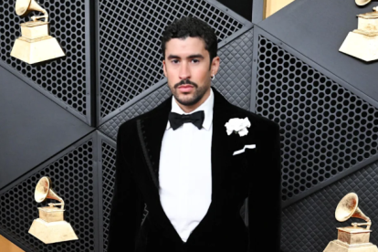 Bad Bunny asistió de terno negro a la gala del 2026.