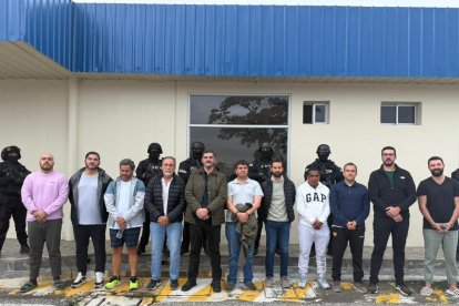 Los detenidos en el caso Goleada, entre estos Pablo Pita y Carlos Asanza.