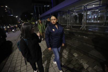 Paola Pabón, a su arribo para la audiencia de Aquiles Álvarez.