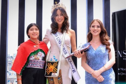 Nadia Mejía, Miss Universo Ecuador, ya recorre Ambato.