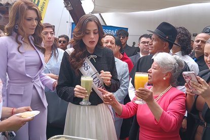Miss Universo, Fátima Bosch, tomó las bebidas que doña Susy madrugó para prepararle.