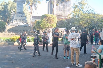 El parque Montalvo fue uno de los que se utilizó para el juego del carnaval en una ciudad que lo prohíbe mediante ordenanza.