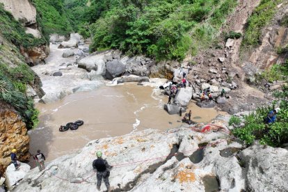 Tres personas sufrieron el accidente de tránsito.