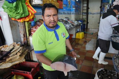 Los mariscos que se ofertan en los mercados de Quito suelen llegar de Esmeraldas y Manta.