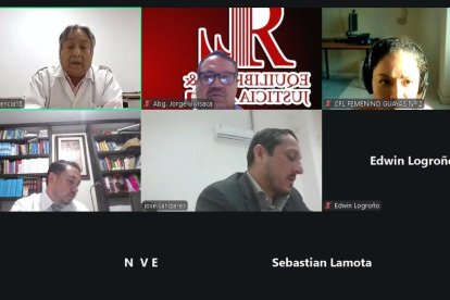 Durante las audiencias de juzgamiento, Andreína se mantuvo conectada de forma telemática.