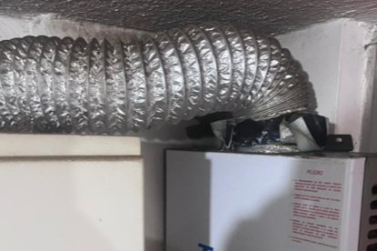La inspección se enfocó en la zona de cocina, donde estaba instalado el equipo a gas.