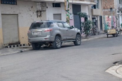 En este vehículo pretendía subir Cedeño Loza cuando fue sorprendido a tiros