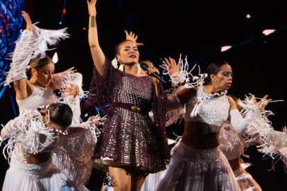 Brenda en sus presentaciones de Viña.