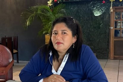 La profesora en uno de los momentos compartidos.