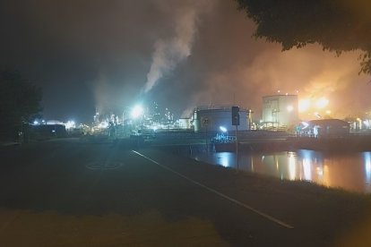 Incendio se reportó en la Refinería de Esmeraldas, el 1 de marzo de 2026.