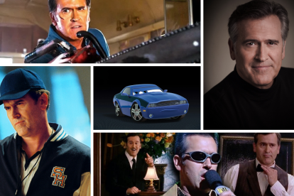 Bruce Campbell como Ash Williams en la saga Evil Dead, el personaje que lo convirtió en leyenda del cine de terror y figura de culto mundial