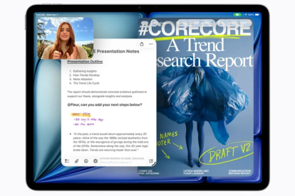 Fotografía cedida donde se observa el nuevo iPad Air.