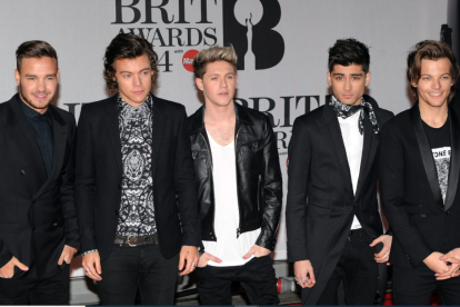 Fotografía de archivo de los exintegrantes de la agrupación británica One Direction