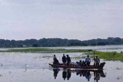 Por las intensas lluvias y desbordamientos de afluentes, en Babahoyo hay extensas zonas inundadas.