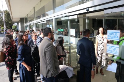 La audiencia se lleva a cabo en el Complejo Judicial Norte, de Quito.