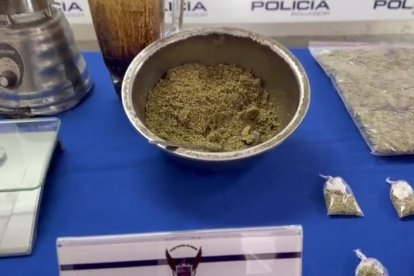 Así era triturada la sustancia.