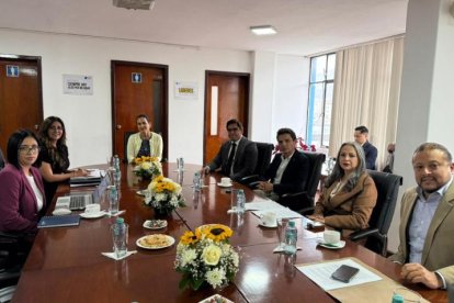 En la reunión estuvo la Ministra de Ambiente, la gerente de la EEQ y los concejales que integran la comisión.