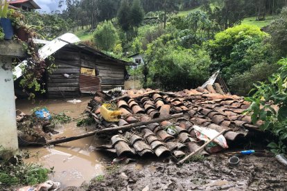 Estado de una de las viviendas que fue arrasada por la fuerza del agua.