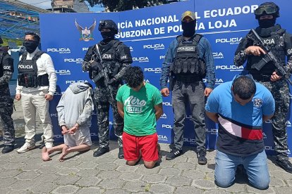 Detenidos fueron presentados en Loja por caso de secuestro.